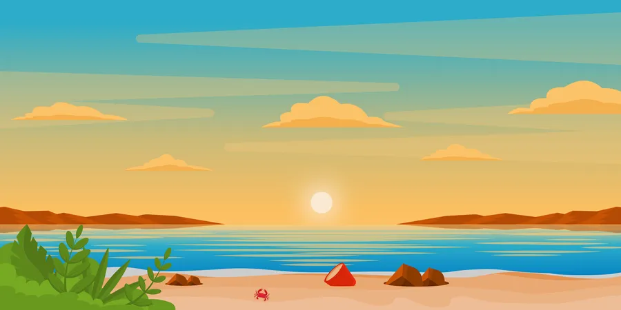 Sunset Background Illustration
