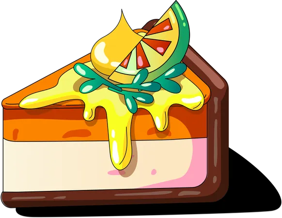 Sunset Citrus Cake  Ilustração