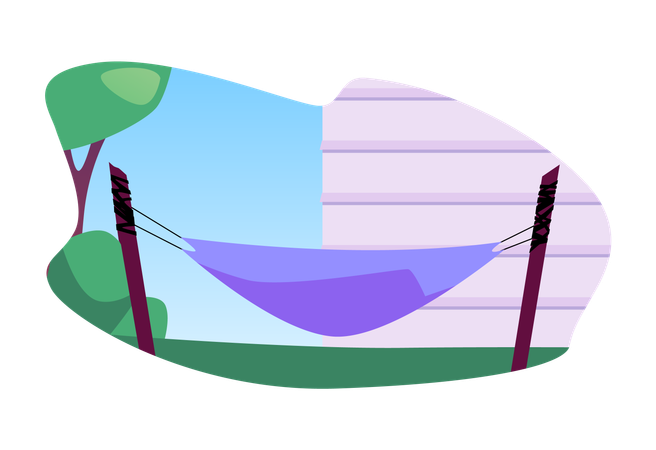 Sunset hammock  Illustration