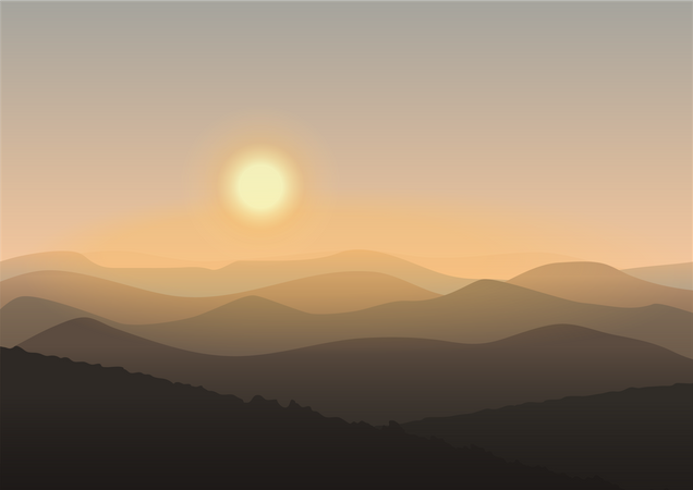 Sunset mountain  일러스트레이션