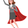 super business woman illustration