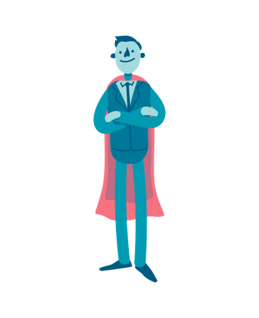 Super Businessman  Illustration