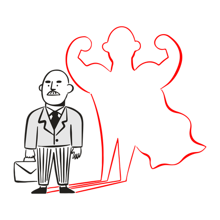 Super businessman  Illustration