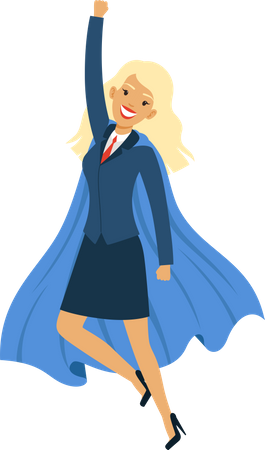 Super Businesswoman Illustration