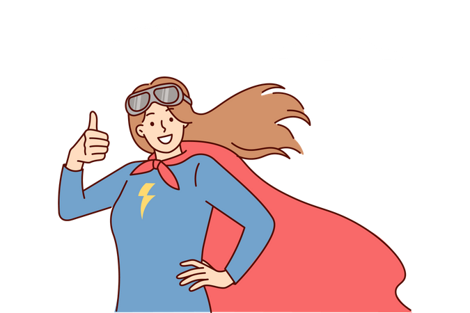 Súper chica  Ilustración