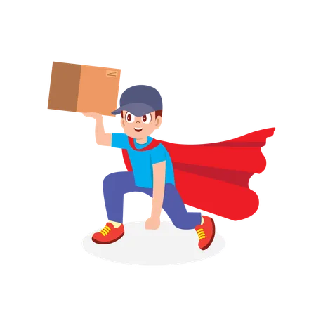 Super Delivery Man  Illustration