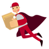 illustrations for super delivery man