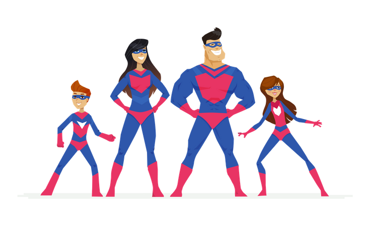 Super Familie  Illustration