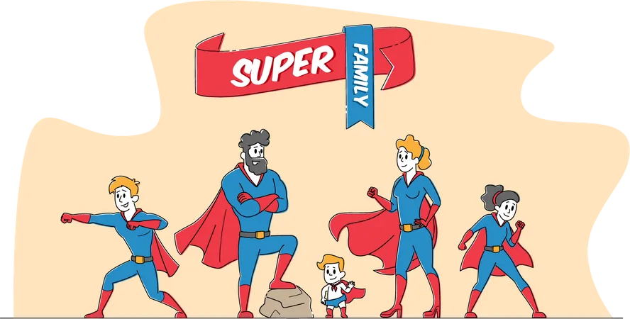 Super famille  Illustration