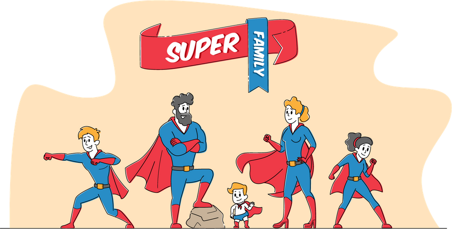 Super famille  Illustration