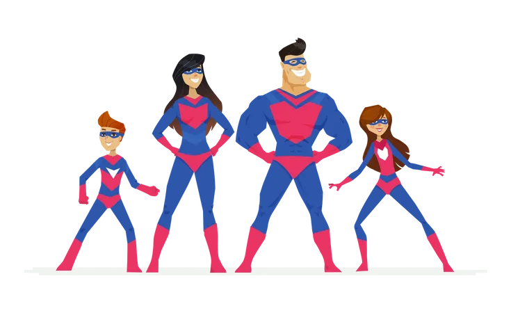 Super family Illustration