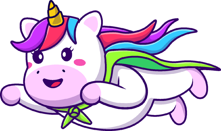 Unicornio superhéroe  Ilustración