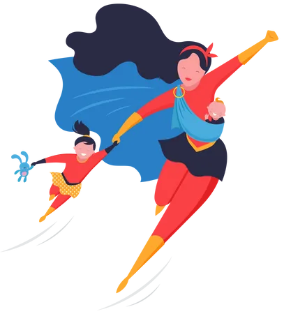 Super mom  Illustration