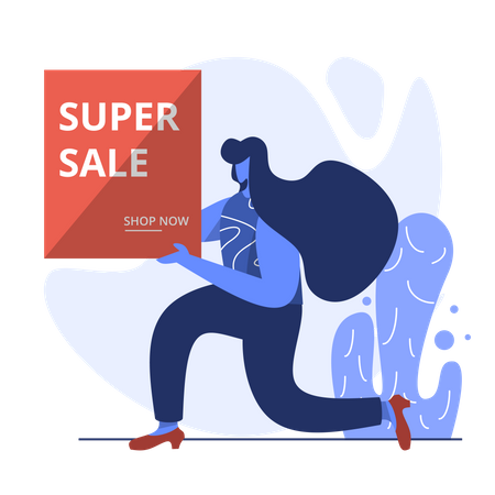 Super money saver sale  Illustration