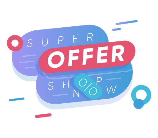 Super offer sale tag  Illustration