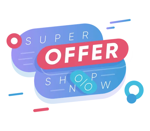 Super offer sale tag  Illustration