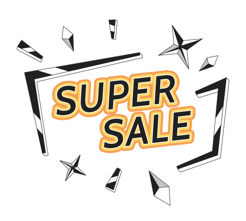 Super sale advertising  Illustration