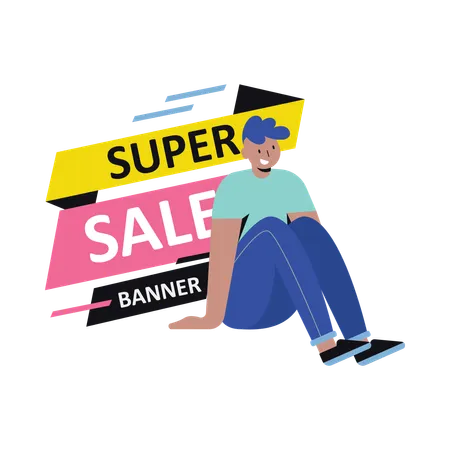 Super Sale Banner  イラスト