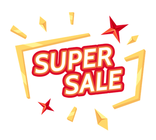 Publicité pour les super soldes  Illustration