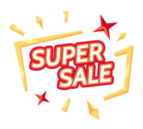 Publicité pour les super soldes  Illustration