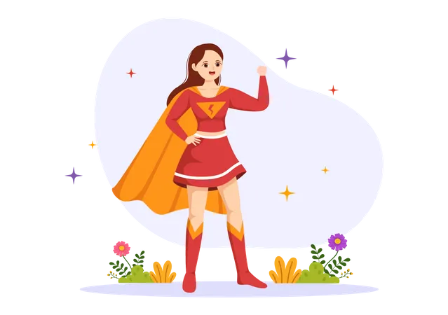 Super Woman Illustration