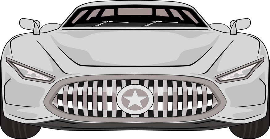 Super carro moderno  Ilustração