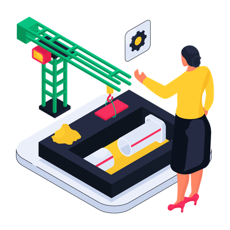 Zone de construction  Illustration