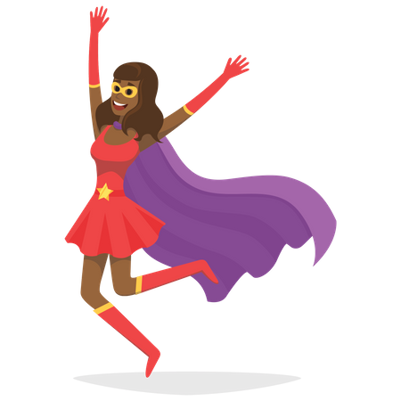 Supergirl pulando no ar  Ilustração