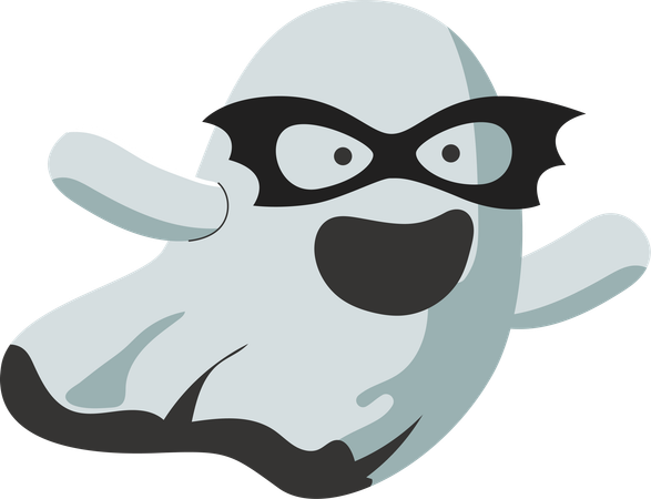 Superhero Ghost  Illustration