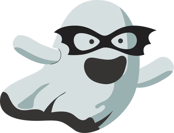 Superhero Ghost  Illustration