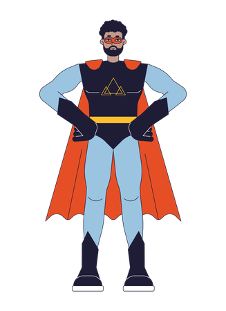 Superhero in mask  Illustration