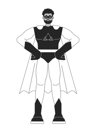 Superhero in mask  Illustration