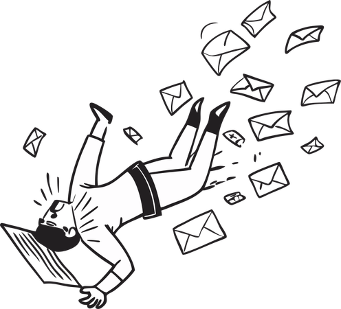 일로 가득 찬 슈퍼히어로  일러스트레이션