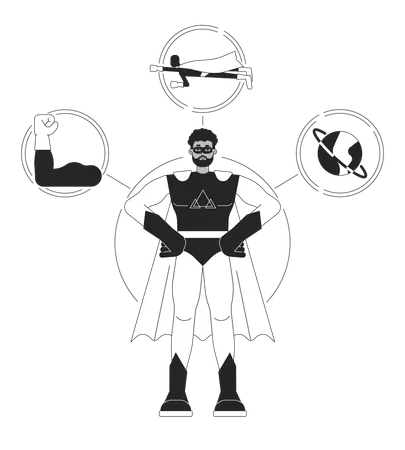 Superhero person archetype  Illustration