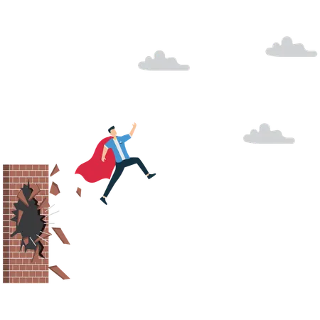 Superhéroes que rompen barreras para el éxito  Ilustración