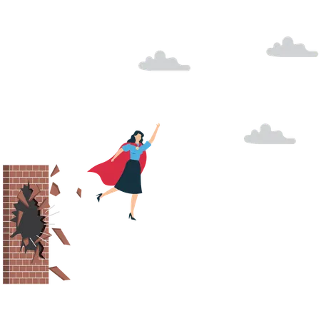 Superhéroes que rompen barreras para el éxito  Ilustración
