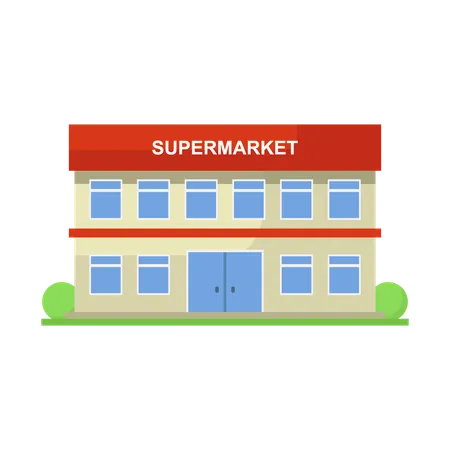 Supermarket Building  Illustration