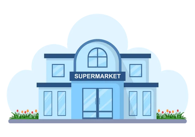 Supermarket Building  Illustration