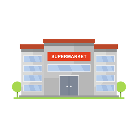 Supermarket Building  Illustration