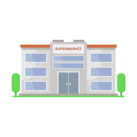 Supermarket Building  Illustration