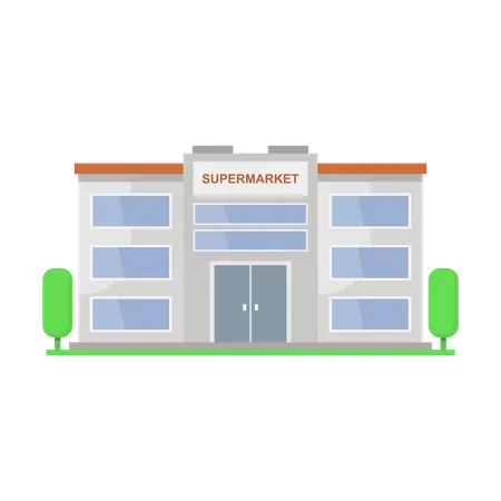 Supermarket Building  Illustration