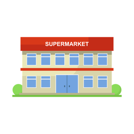 Supermarket Building  Illustration