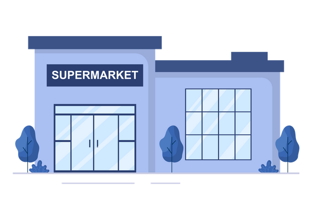 Supermarkt  Illustration