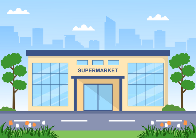 Supermarkt  Illustration