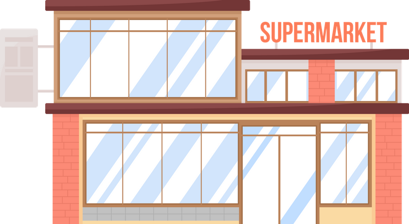 Supermarkt  Illustration