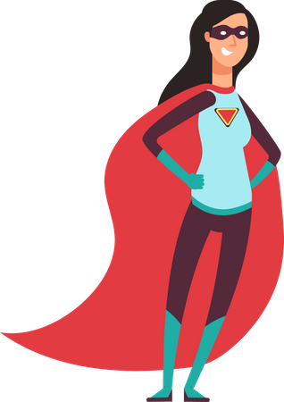 Supermujer cómica  Illustration