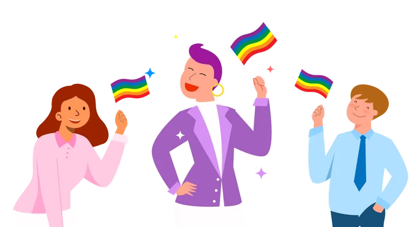 Apoiar a comunidade LGBT  Ilustração