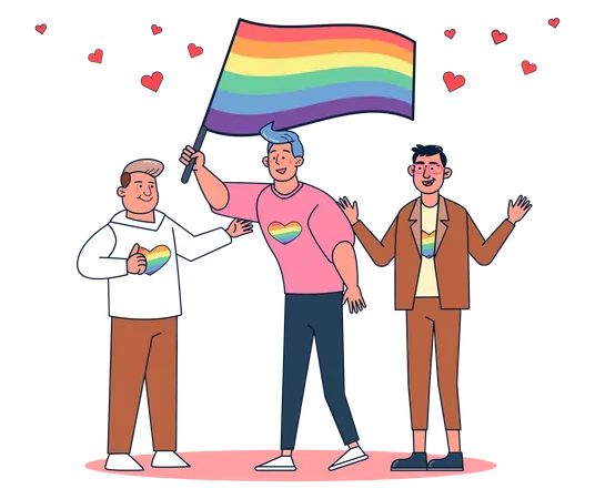 Apoiar a comunidade LGBT  Ilustração