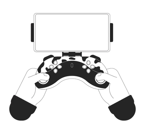 Suporte de telefone para controle de jogo  Ilustração