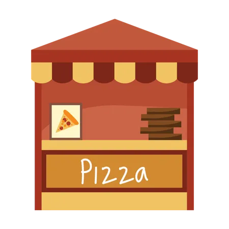 Barraca de pizza  Ilustração